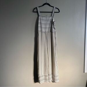Japna Striped Jumpsuit Wide Leg cropped size large